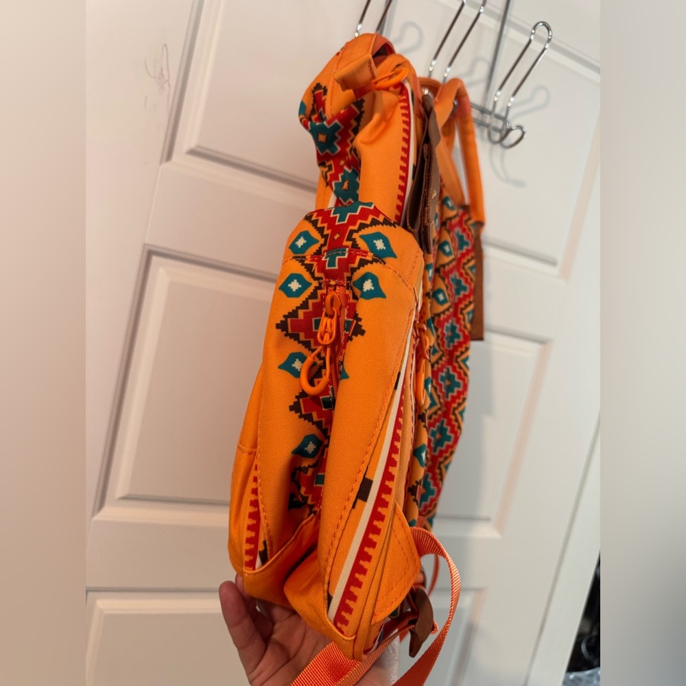 Wrangler Callie Orange Aztec Pattern Backpack - N… - image 4